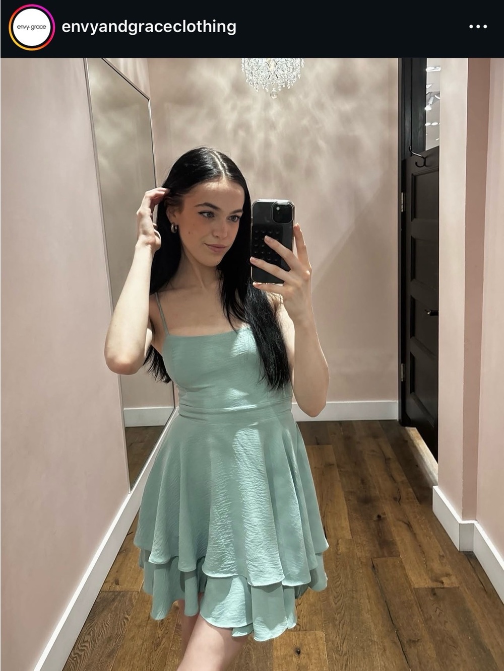 Lovely Day Debbie Minidress in Olive Green